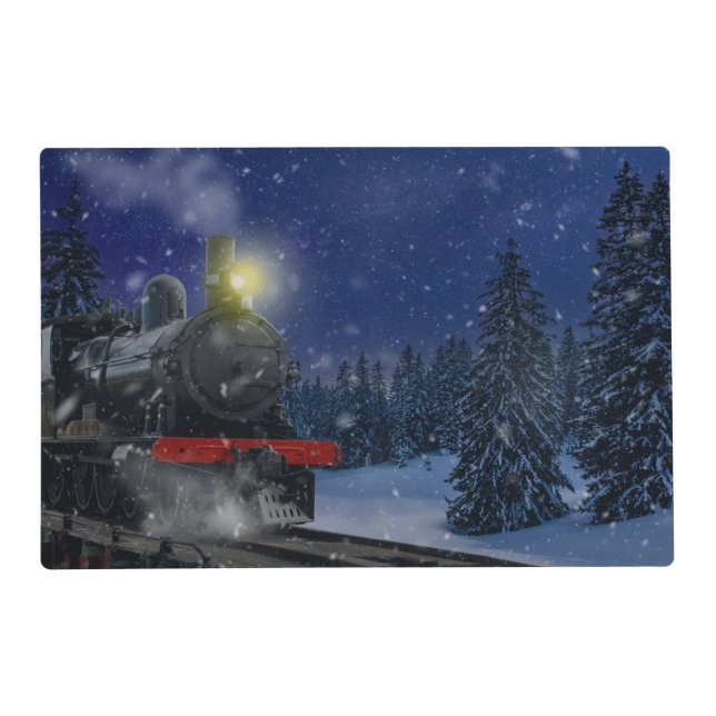 Christmas Train in the snow               Placemat (Front)