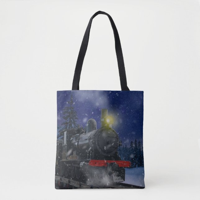 Christmas Train in the snow              Tote Bag (Front)