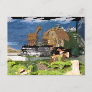 Christmas Train Postcard