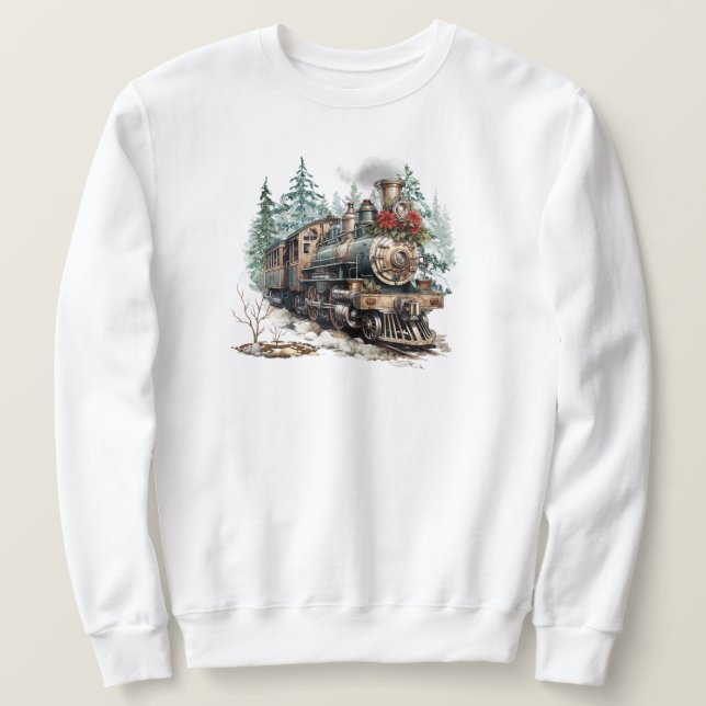 Christmas Train Sweatshirt (Design Front)