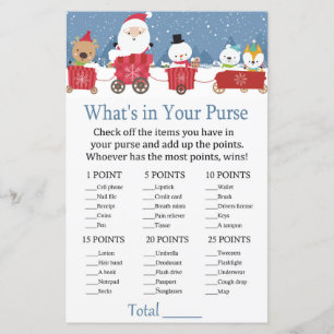 Christmas train What's in your purse game
