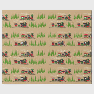 Christmas Train Wrapping Paper