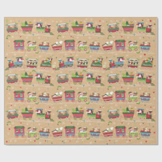 Christmas Train Wrapping Paper