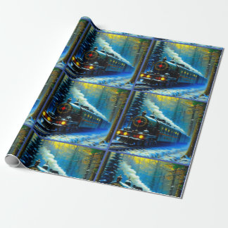 Christmas Train Wrapping Paper