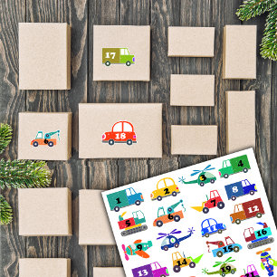 Christmas Transport Advent Calendar Sticker