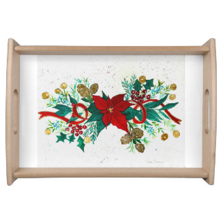 Christmas tray ( holly & berries)