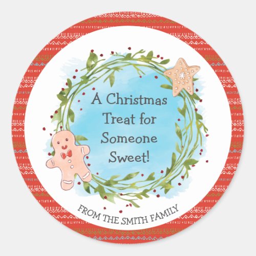 Christmas Treat Someone Sweet Classic Round Sticker