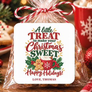 Christmas Treats for Neighbors & Coworkers Square Sticker