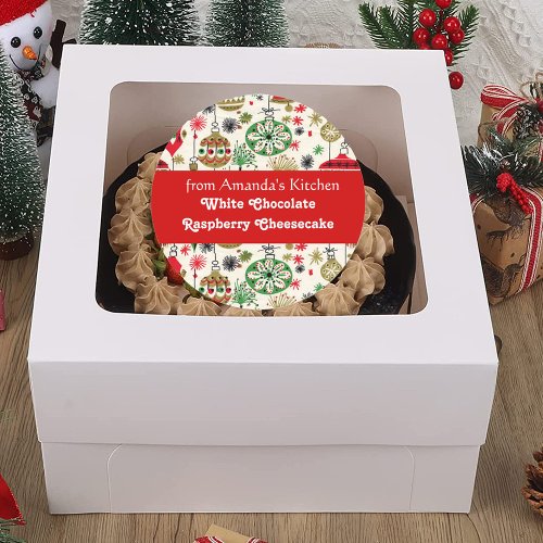 Christmas Treats From the Kitchen Custom Classic Round Sticker