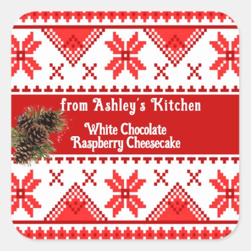Christmas Treats  From the Kitchen  Square Sticker