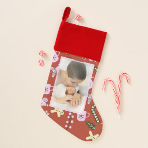 Christmas Treats Holiday Festive Family Photo Stocking