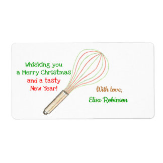 Christmas Treats Label / Baking Label (red green)