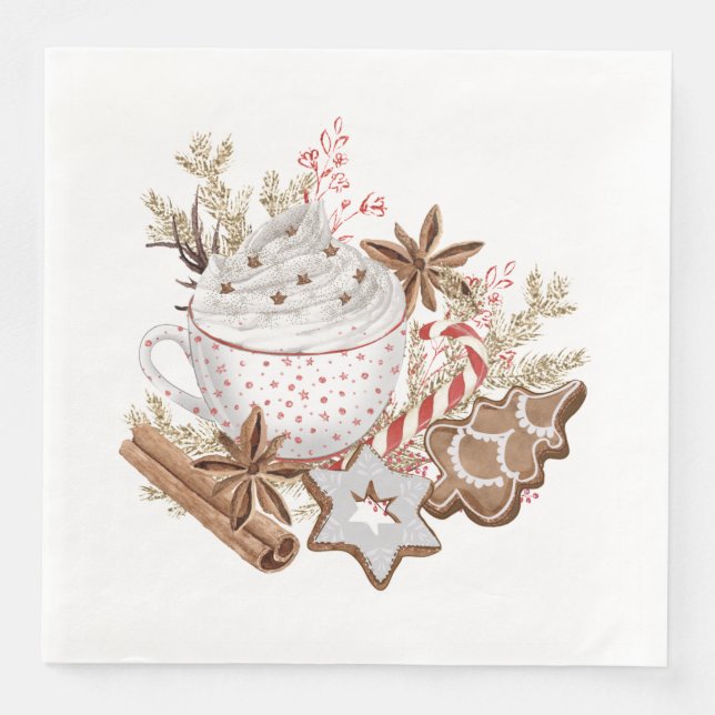 Christmas Treats Paper Dinner Napkins (Front)