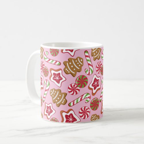 Christmas treats _ pink coffee mug