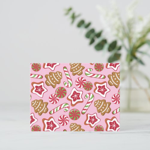 Christmas treats _ pink postcard