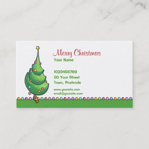 Customizable Christmas Tree2 Business Card