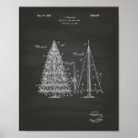 Christmas Tree 1927 Patent Art Chalkboard Poster<br><div class="desc">This Patent Art print is based on artwork from a drawing in a United States Patent.</div>
