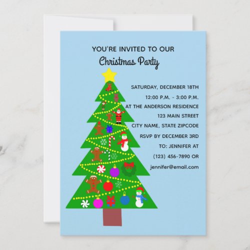 Christmas Tree 1_2 Invitation Card