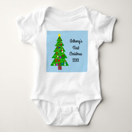 Christmas Tree 1 Baby Bodysuit