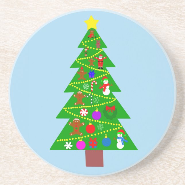 Christmas Tree #1 Coaster (Front)