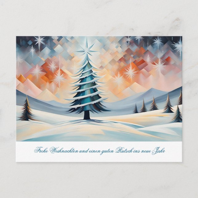 Christmas tree 1 postcard (Front)
