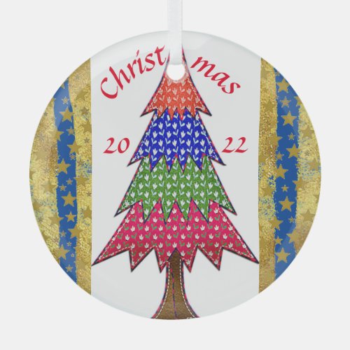 Christmas Tree 2023  Glass Ornament