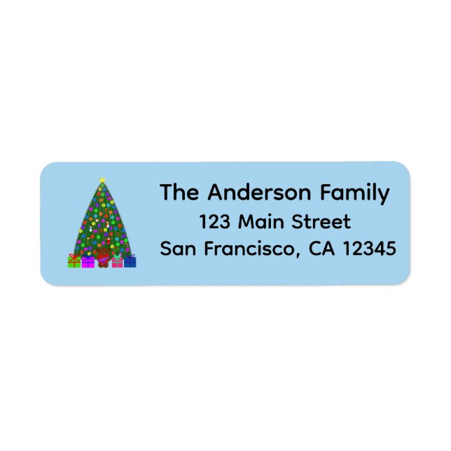 Christmas Tree #3 Return Address Labels (Front)