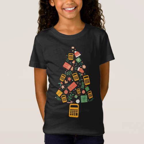 Christmas Tree Accountant Calculator Finance Chris T_Shirt