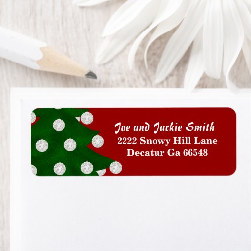 Christmas Tree Address Labels | Zazzle