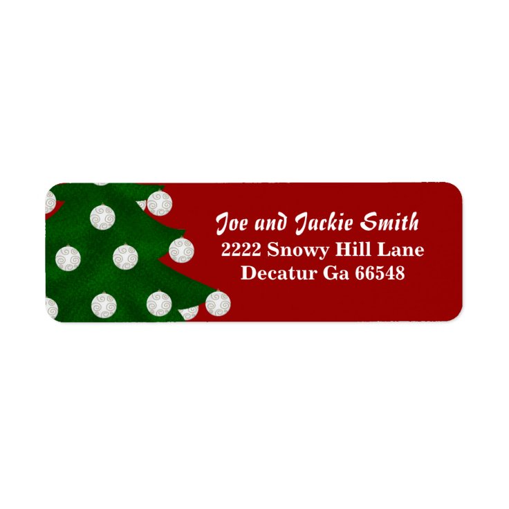 Christmas Tree Address Labels Zazzle