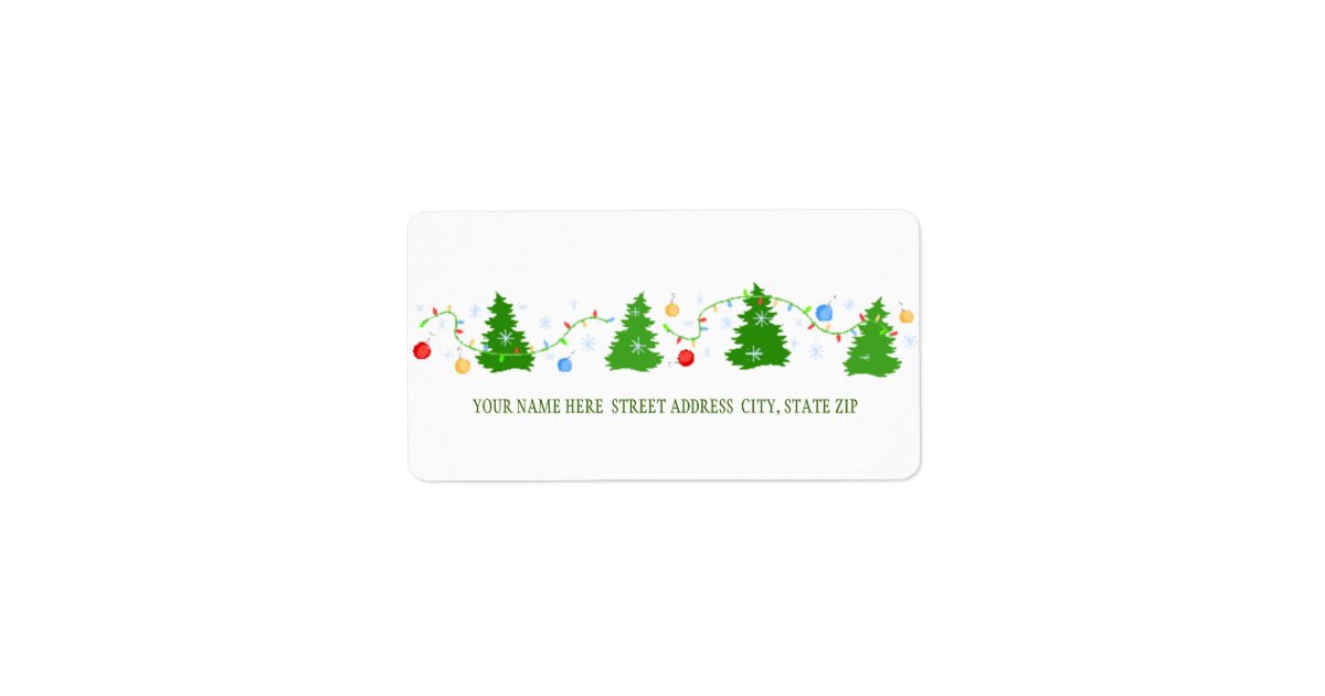 Christmas Tree Address Mailing Labels | Zazzle.com