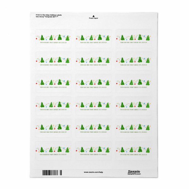 Christmas Tree Address Mailing Labels