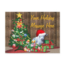 Christmas Tree and Baby Goat