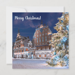 Christmas tree and Blackheads house in Riga