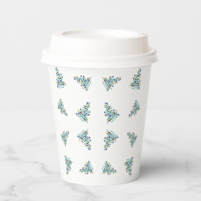 Christmas Tree and Bulbs Paper Cup (Front)