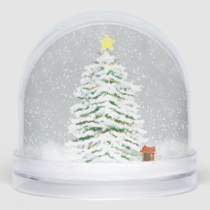 Christmas Tree and Gift  Snow Globe