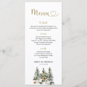 Christmas Tree And Gifts Bridal Shower Menu
