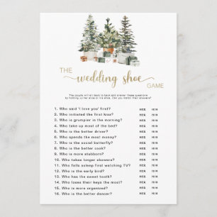 Christmas Tree And Gifts Shoe Game Card