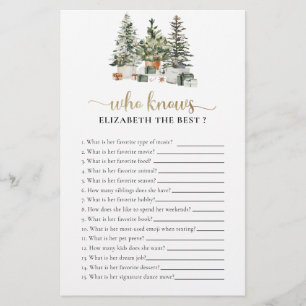 Christmas Tree And Gifts Shoe Game Card