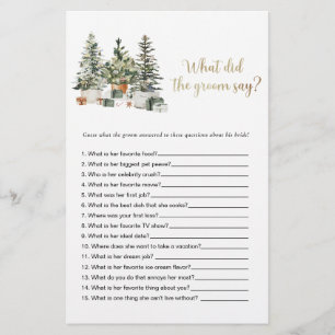 Christmas Tree And Gifts Shoe Game Card