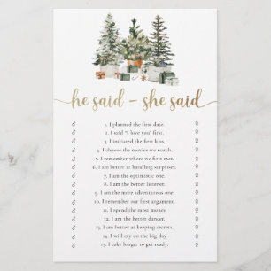 Christmas Tree And Gifts Shoe Game Card