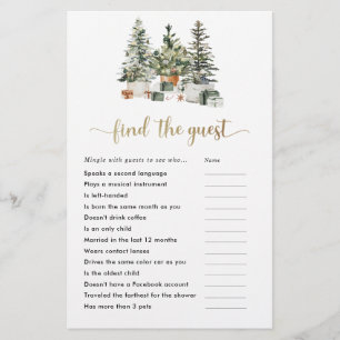 Christmas Tree And Gifts Shoe Game Card