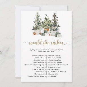 Christmas Tree And Gifts Shoe Game Card