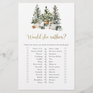 Christmas Tree And Gifts Shoe Game Card