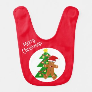 Christmas Tree and Gingerbread Cookie Red 