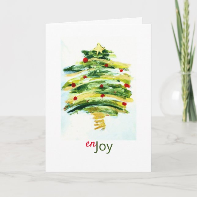 Christmas Tree and Holiday Greeting Card (Front)