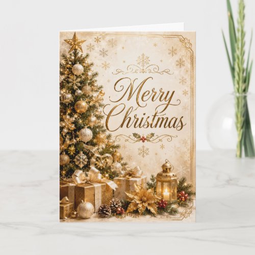 Christmas tree and Presents Card