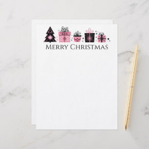 Christmas Tree and Presents Letterhead
