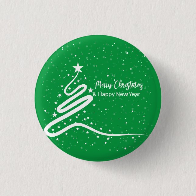 Christmas Tree and Snowfall  Button (Front)