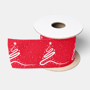 Christmas Tree and Snowfall Satin Ribbon